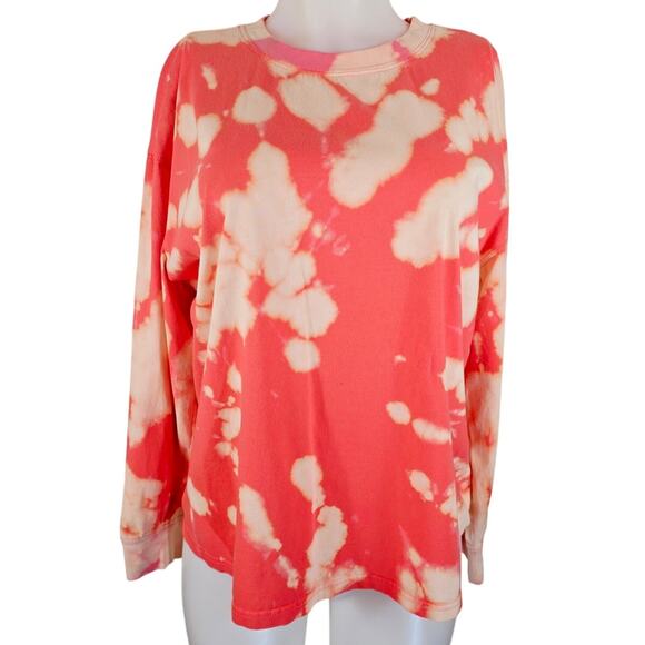 Fabletics Orange Tie Dye Athletic Workout Lightweight Women's Top L - Picture 1 of 3